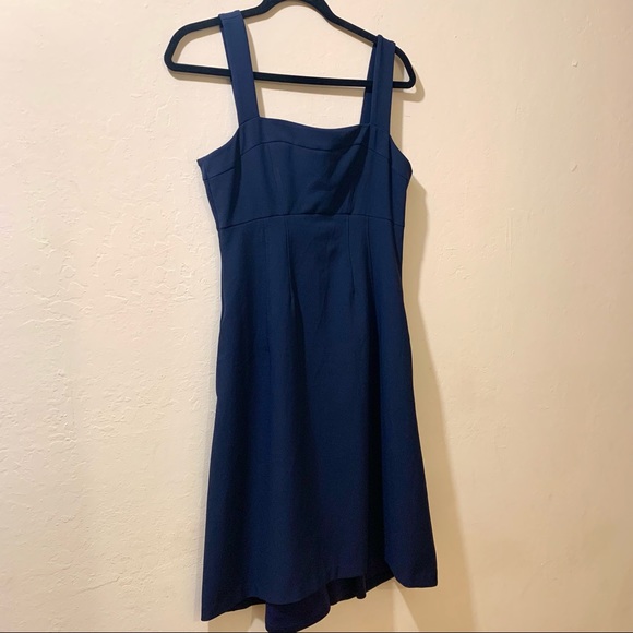 Lark & Ro Navy Sleeveless Square Neck A-Line Dress w/ Pockets - Size 8 (EUC) - Picture 3 of 10